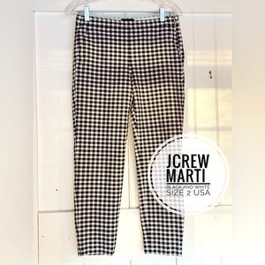 JCREW Marti Trousers Black and White Size 2